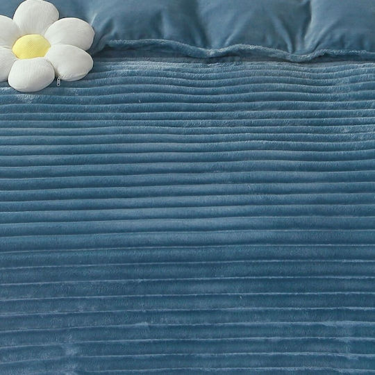 Pucioasa Cocolino Κουβέρτα Διπλή 200x230εκ. Petrol Blue
