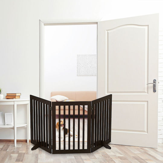 Relaxdays Pliabil Ușă de siguranță din Plastic în Culoare Maro 154εκ. 1buc