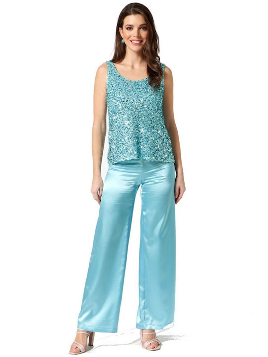 Women's Blouse Sleeveless Ltblue