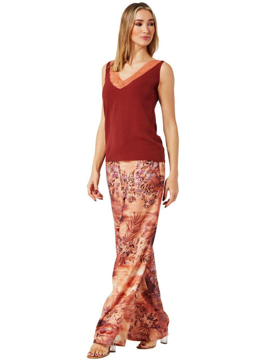 Women's Blouse Sleeveless Chocolate