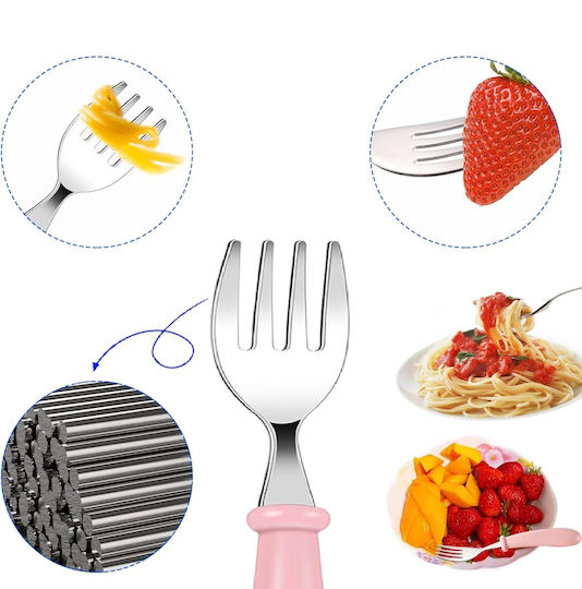 Set Baby Besteck aus Metall Gray 3Stück