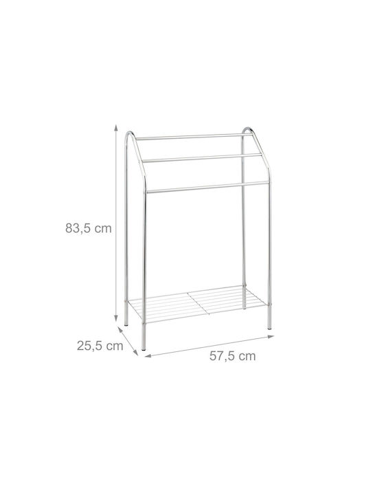 Relaxdays Raft de haine de Baie Simplu ​25.5x25.5cm Inox Gri