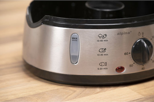 Alpina Appliances Food Steamer with 3 Steaming Decks 9lt