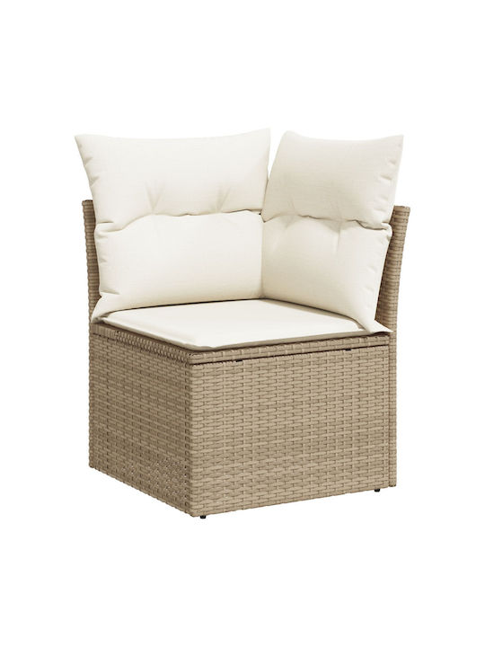 Garten- und Outdoor-Möbelsets Typsatz Wohnzimmer 5 Stück Beige mit Kissen