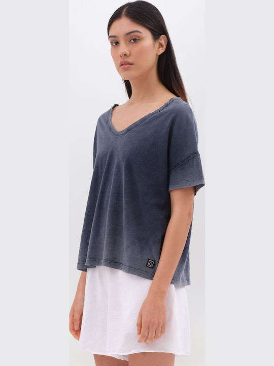 Γυναικείο Oversized T-shirt Shadow Blue
