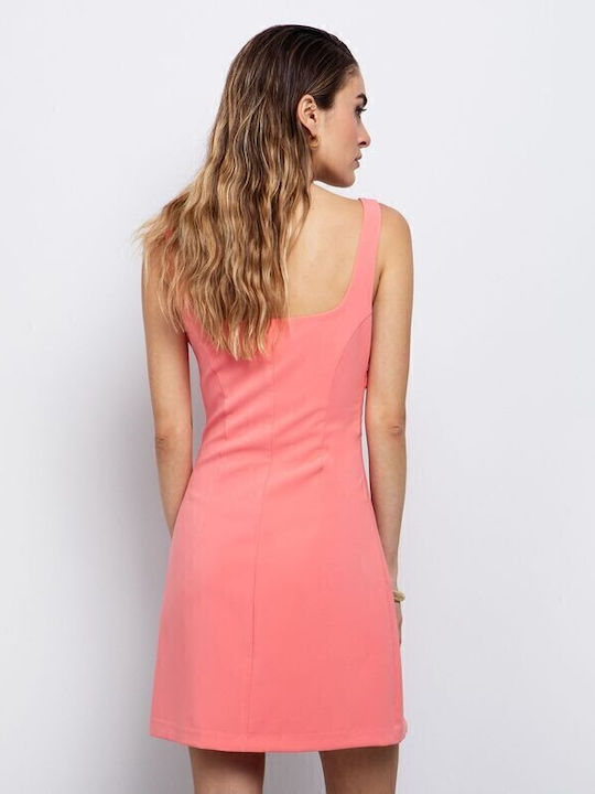 Sommer Mini Abendkleid mit Tränen Koralle