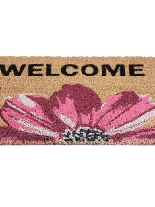 Relaxdays Covor de Intrare din Cocos cu Suport Antiderapant Multicolor 60x40buc Grosime 15mm