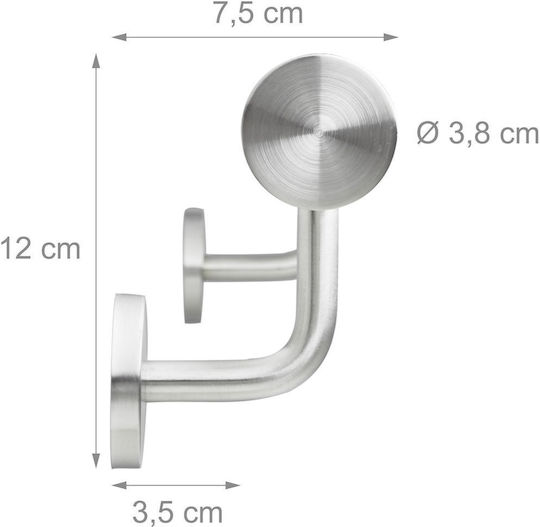 Balustradă din oțel inoxidabil Relaxdays Argintiu 100cm