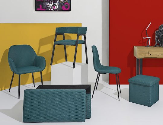 Atom Scaune Sala de mese Albastru 1buc 44x54x86buc