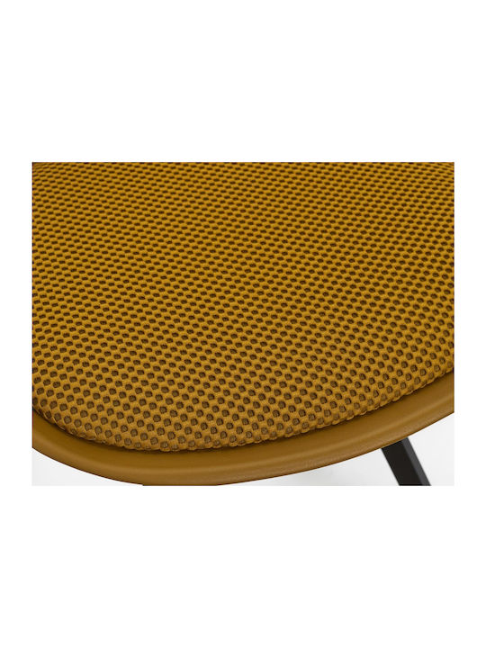 Atom Dining Room Polypropylene Chair Yellow 52x47x82cm
