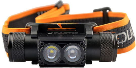 Powerful Dulotec H4 Pro V2.0 Headlamp + 3400 mAh Battery White Blue Light