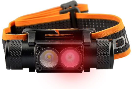 Powerful Dulotec H2 V2.0 Headlamp + 3000 mAh Battery White Red Light