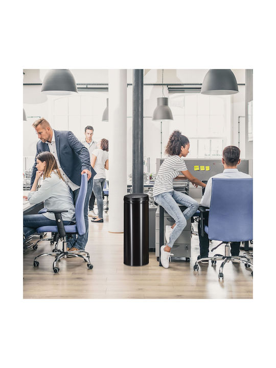 Relaxdays Abfalleimer Abfall aus Edelstahl mit Lichtsensor Gray 50Es 1Stück