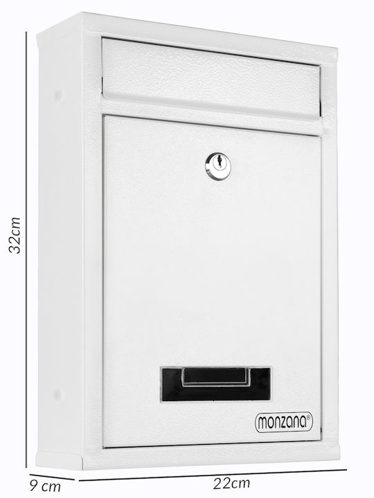 Deuba Cutie Poștală pentru Exterior Inox în Culoarea Gri 32x22x9cm