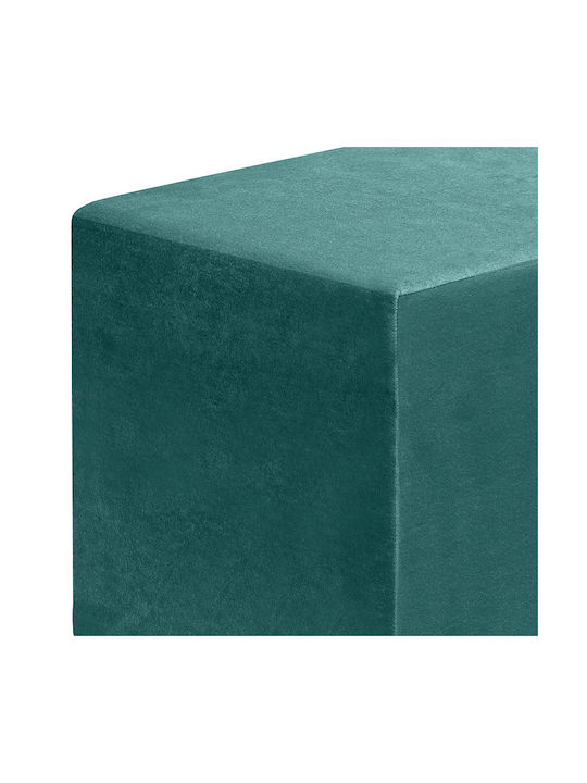 Stool For Living Room Upholstered with Velvet April Cypress Green 40x40x40cm