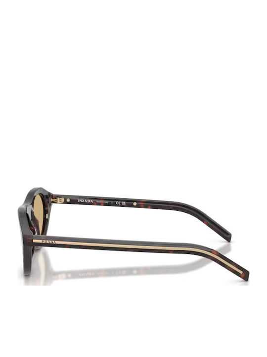 Prada Unisex Γυαλιά Ηλίου με Καφέ Ταρταρούγα Κοκκάλινο Σκελετό και Κίτρινο Φακό PRPRB15 17N70R