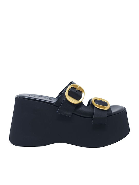 Platforme Dama Tip Slip On Negre
