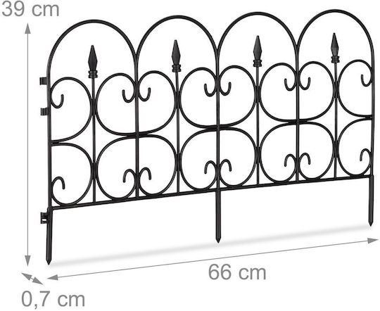Graniță flexibilă pentru grădină, țăruși de plastic ideali pentru delimitarea aleilor și peluzelor, 135 x 66 cm