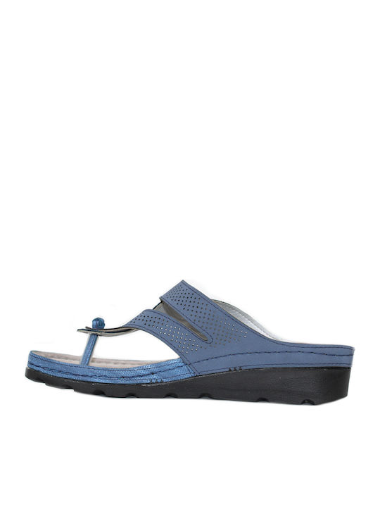 Women's Flat Sandals Anatomic in Blue Color