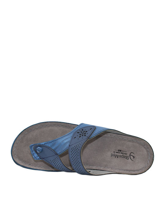 Women's Flat Sandals Anatomic in Blue Color