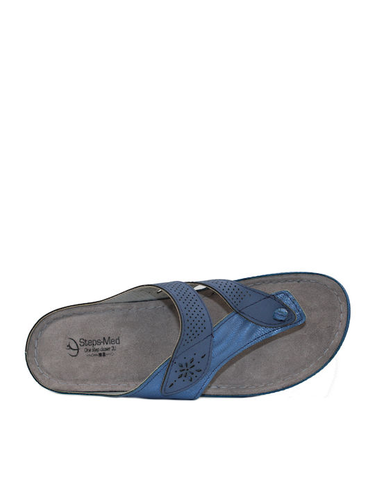 Women's Flat Sandals Anatomic in Blue Color