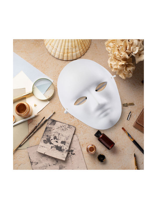 Set 20 White Masks Relaxdays Diy Personalize Your Own Mask