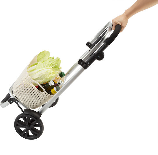 Stoff Einkaufswagen Klappbar Schwarz 35Es
