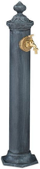 Fântână de Grădină Antică din Fontă cu Robinet Auriu Relaxdays Dimensiuni Aprox. 84 X 21,5 X 25 Cm