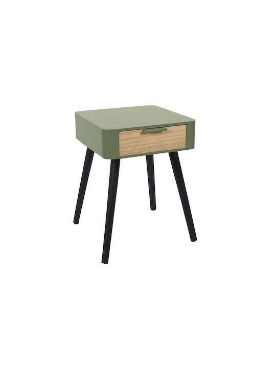 Комод Дървен Зелен 35x37x48см