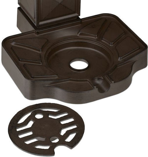 Fântână de Grădină Antică din Aluminiu Turnat Robinet Auriu Relaxdays Dimensiuni Aprox. 82 X 29 X 33 Cm Maro Închis