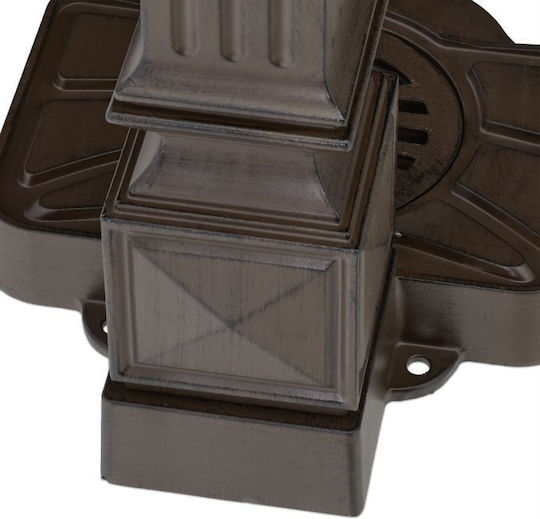 Fântână de Grădină Antică din Aluminiu Turnat Robinet Auriu Relaxdays Dimensiuni Aprox. 82 X 29 X 33 Cm Maro Închis
