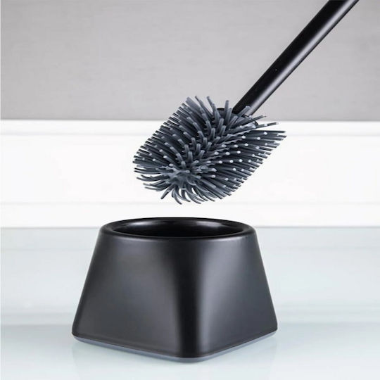 Femmit Modern & Stylish Silicone Toilet Brush Premium Quality Black Shadow