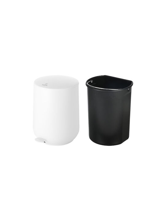 Estia Fjord Plastic Toilet Brush and Basket Set Soft Close 5lt White