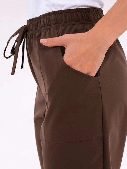 Pantaloni Alan Maro Marrone Poliester Sorona Agile Giblor's