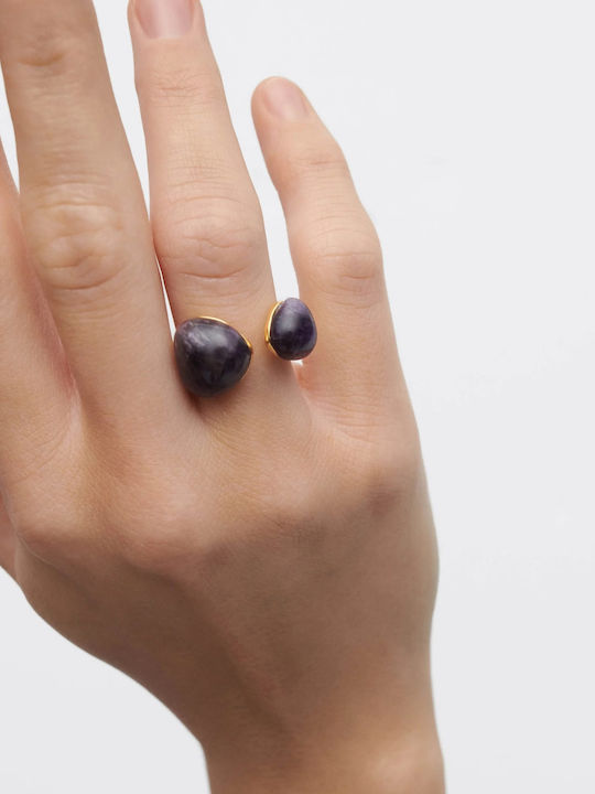 P D Paola Damen Ring mit Steinen Vergoldet