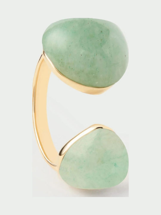 P D Paola Damen Ring mit Steinen aus Silber Vergoldet