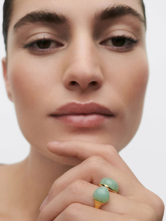 P D Paola Damen Ring mit Steinen aus Silber Vergoldet