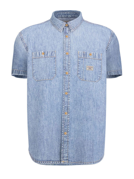 Short-sleeved Denim Shirt Indigo