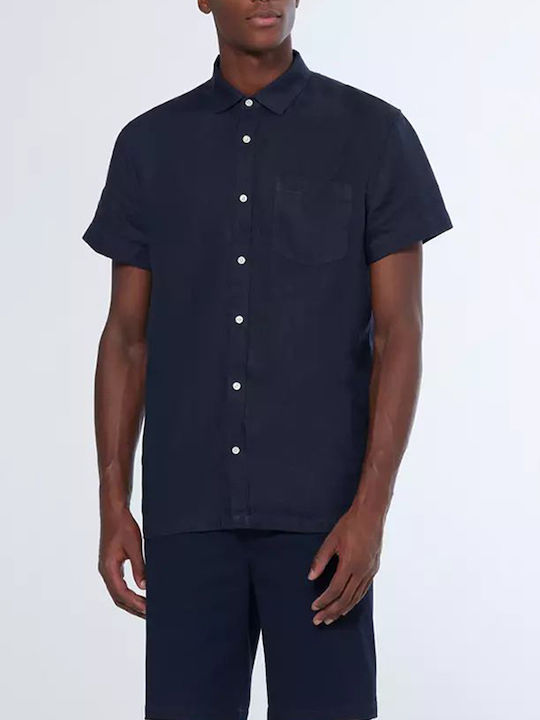 Scotch & Soda Core Leinen Hemd Dark Blue