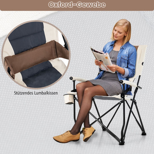 Costway Chair Beach Brown 63x72x102cm