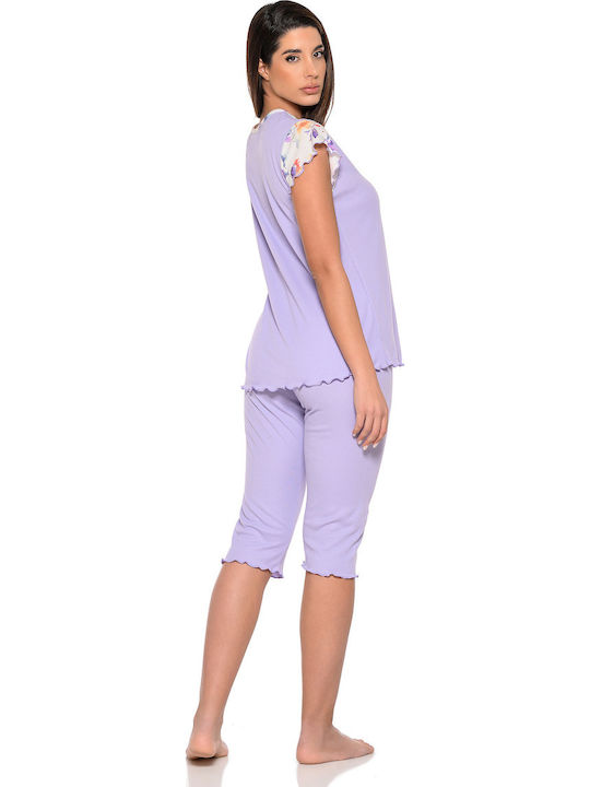 Clio Lingerie Sommer Damen Pyjama-Set Lilac