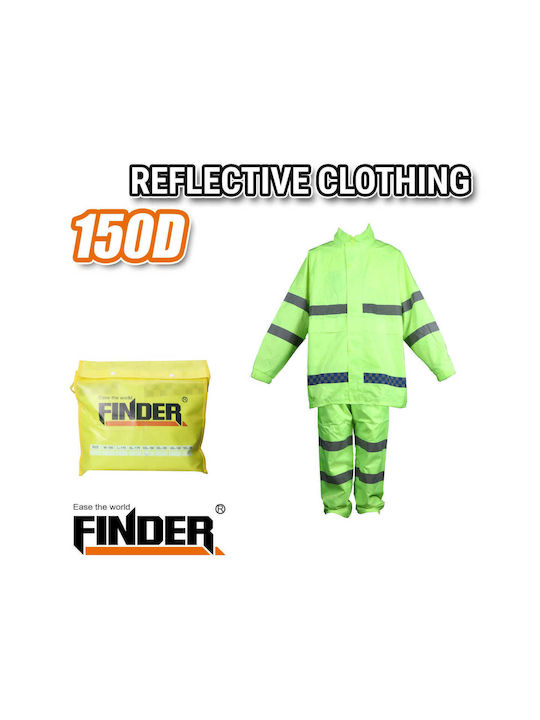 Finder Αδιάβροχο Ανδρικό Κουστούμι Εργασίας Κίτρινο
