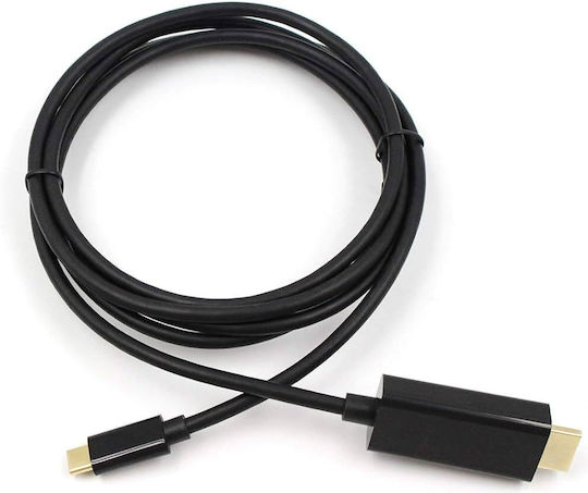 ATC Кабел HDMI мъжки - USB-C мъжки 1.8м Черен