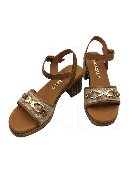 Leder Sandalen Anatomisch Tabac Braun
