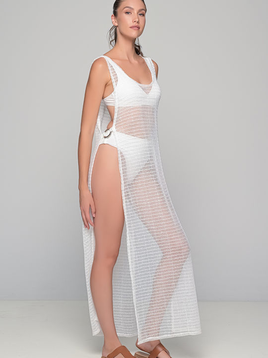 Milena by Paris Damen Kaftan Strand White