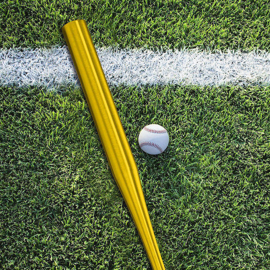 Bâtă de Baseball Aluminiu Aurie 86 X 5 Cm