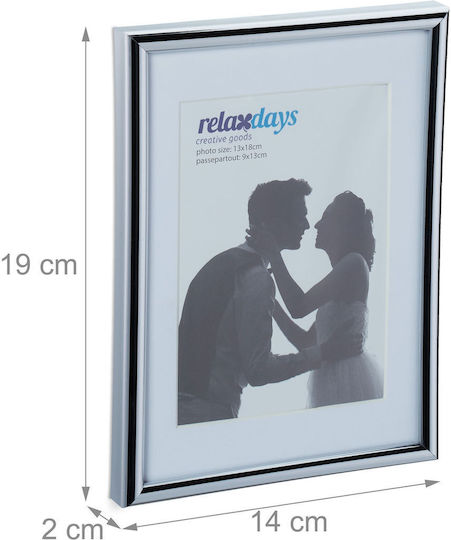 Комплект от 2 фоторамки с размери 17.5 X 14 X 9.5 см сребристи Relaxdays