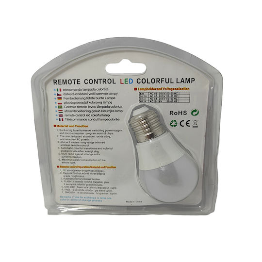 Smart Λάμπα LED 5W για Ντουί E27 RGB