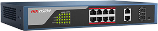 Hikvision DS-3E0109P-E Unmanaged L2 PoE+ Switch με 8 Θύρες Ethernet