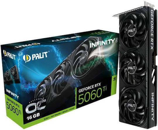 Palit GeForce RTX 5060 Ti 16GB GDDR7 Infinity 3 OC Graphics Card